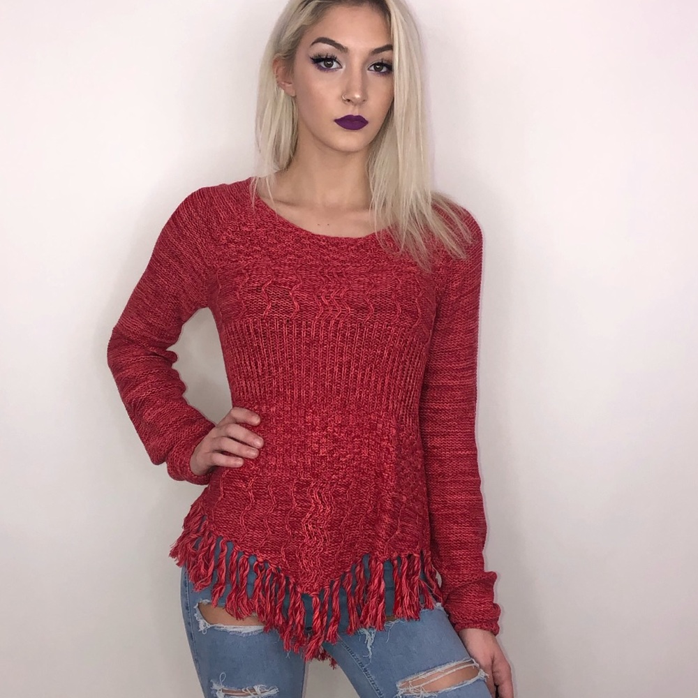 American Rag fringe sweater